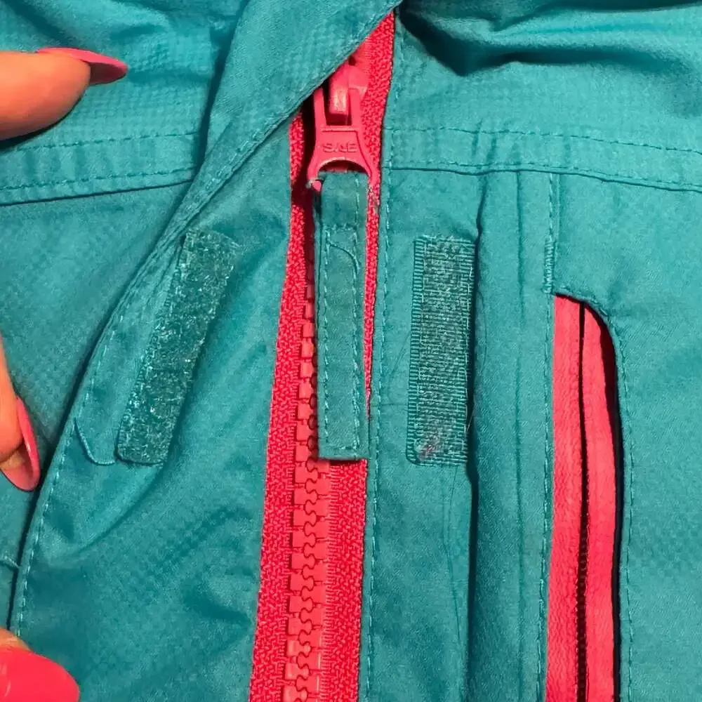 Mountain Warehouse Girls Waterproof Hooded Rain Jacket Blue Pink Size 9-10